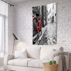Вертикальное фотопанно на стену JoyArty "Модный велосипед на улице", 150x200 см