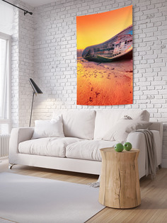 Вертикальное фотопанно на стену JoyArty "Брошенная лодка", 150x200 см