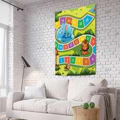 Вертикальное фотопанно на стену JoyArty "Настольная игра Львенок", 150x200 см