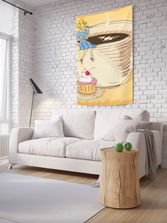 Вертикальное фотопанно на стену JoyArty "С кофе на чашке кофе", 100x150 см
