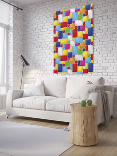 Вертикальное фотопанно на стену JoyArty "Мозаика с квадратов", 150x200 см