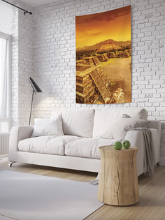 Вертикальное фотопанно на стену JoyArty "Пирамиды Майя на закате", 150x200 см