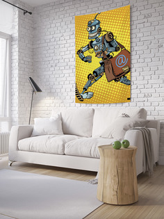 Вертикальное фотопанно на стену JoyArty "Спешащий робот", 150x200 см