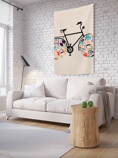 Вертикальное фотопанно на стену JoyArty "Велосипед с ретро колесами", 100x150 см