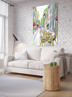 Вертикальное фотопанно на стену JoyArty "Уличные столики", 150x200 см