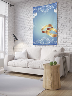 Вертикальное фотопанно на стену JoyArty "Свадебная рамка", 150x200 см