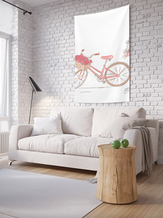 Вертикальное фотопанно на стену JoyArty "Цветочный велосипед в Париже", 150x200 см