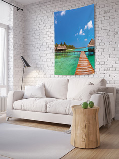 Вертикальное фотопанно на стену JoyArty "Пляжные домики", 100x150 см