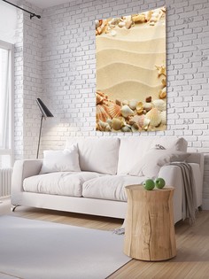 Вертикальное фотопанно на стену JoyArty "Рамка из ракушек", 150x200 см