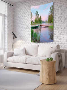 Вертикальное фотопанно на стену JoyArty "Речная лодка", 150x200 см