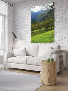 Вертикальное фотопанно на стену JoyArty "Скамейка на берегу", 150x200 см