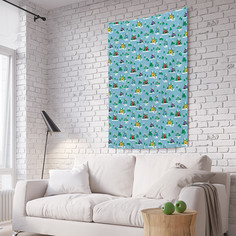 Вертикальное фотопанно на стену JoyArty "Домики в лесу", 150x200 см