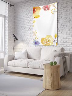 Вертикальное фотопанно на стену JoyArty "Акварельная рамка цветов", 150x200 см