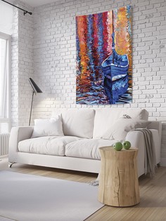 Вертикальное фотопанно на стену JoyArty "Забытая лодка", 150x200 см