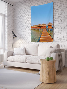 Вертикальное фотопанно на стену JoyArty "Домики над водой", 100x150 см