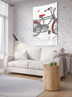 Вертикальное фотопанно на стену JoyArty "Любовный велосипед", 150x200 см