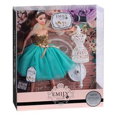 Кукла Emily Принцесса с аксессуарами, пышное платье, шарнирные руки/ноги, JB0207534