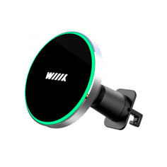 Держатель Wiiix CW-37Vmg для смартфонов, магнитный, беспроводная зарядка, черный/серый