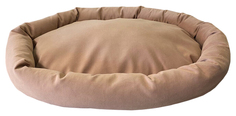 Лежак Homepet Микровелюр Caramel круглый карамель для животных 60 х45 х10 см
