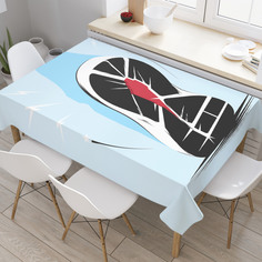 Скатерть прямоугольная на кухонный стол JoyArty "Спортивная обувь" из оксфорда, 180x145 см