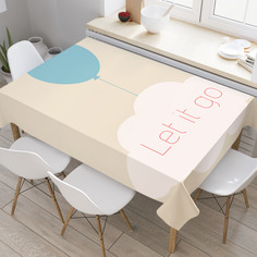 Скатерть прямоугольная на кухонный стол JoyArty "Креативный совет" из оксфорда, 180x145 см