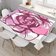 Скатерть прямоугольная на кухонный стол JoyArty "Лепестки розы" из оксфорда, 180x145 см
