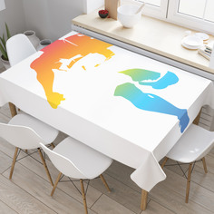 Скатерть прямоугольная на кухонный стол JoyArty "Спортивное омбре" из оксфорда, 180x145 см