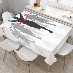 Скатерть прямоугольная JoyArty "Победитель марафона" из оксфорда, 180x145 см