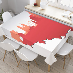 Скатерть прямоугольная JoyArty "Карта в цвет флага" из оксфорда, 180x145 см