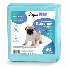 Пеленки для собак, для кошек одноразовое ЭлараKIDS 90 x 60 см, 30 шт