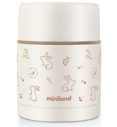 Термос Miniland Natur Thermos для еды, 600 мл, зайчики