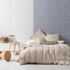 Постельное белье СИТРЕЙД однотонное Cream, 1,5 спальное, наволочки 50x70 см - 2 шт