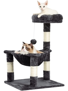 Когтеточка столбик с лежанкой для кошек Арзан, черный Pet БМФ