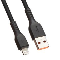 USB кабель LP для Apple Lightning 8-pin Extra TPE (черный/коробка) Liberty Project