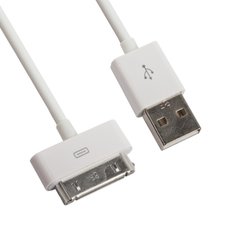 USB кабель LP для Apple iPhone/iPad 30 pin (белый/коробка) Liberty Project