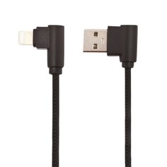 USB кабель LP для Apple Lightning 8 pin L-коннектор Круглый шнурок (черный/коробка) Liberty Project