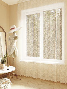 Штора классическая LEGRAND 58087198 200х280 см молочная