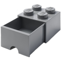 Ящик для хранения 4 выдвижной LEGO темно-серый