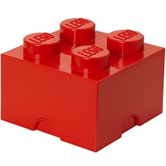 Ящик для хранения 4 LEGO красный