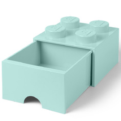 Ящик для хранения 4 выдвижной LEGO бирюза