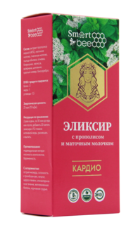 Эликсир травяной Smart Bee с прополисом и маточным молочком Кардио 100 мл