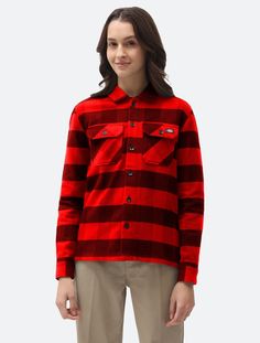 Рубашка женская Dickies DK0A4XI2RDX1 красная XS