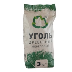 Уголь древесный березовый для мангалов и грилей 3 кг No Brand