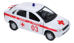 Машина спецслужбы Autotime Лада Калина 14,5 см бело-красный