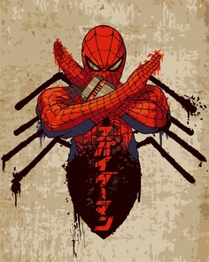 Картины по номерам Marvel Adults Человек-паук всегда на страже MA018