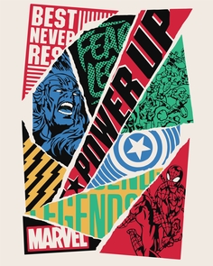 Картины по номерам Marvel Adults Герои вперед MA009