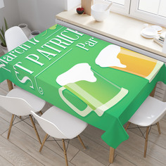 Скатерть прямоугольная JoyArty "Пенный день Святого Патрика" из оксфорда, 180x145см