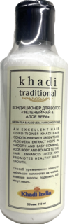 Кондиционер для волос Khadi Traditional зеленый чай & алое вера, 210 мл