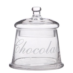 Конфетница JJA стеклянная с крышкой маленькая, 12,5см.*9,8см. No Brand