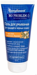 Гель для умывания Compliment No Problem AHA-BHA-PHA кислоты и масло чайного дерева, 200 мл